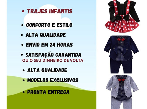 Imagem 8 de 9 de Conjunto Roupa Menino Bebê Natal Reveillon Final De Ano Fest
