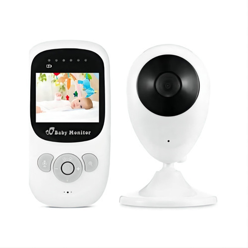 Monitor Camara Bebe Inalambrica Vigilancia Vision Nocturna Color Blanco 100V/240V