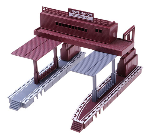 3 Unids Escala Estación De Tren Simulación Diseño Ho