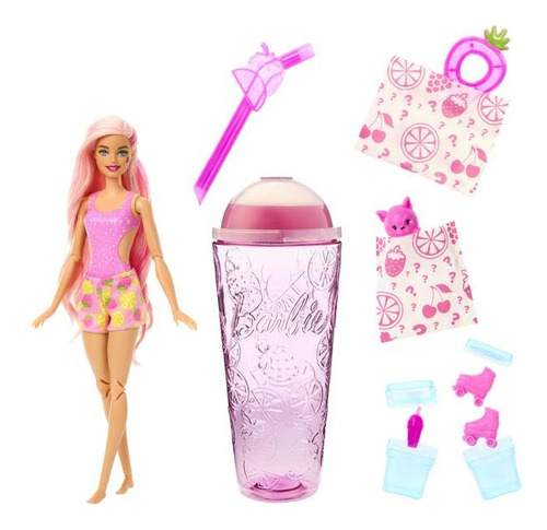 Barbie Pop Reveal Fresa Incluye Vaso Barbie Ropa Y Mascota