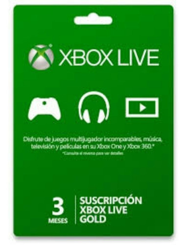 Membresia Xbox Live 3 Meses
