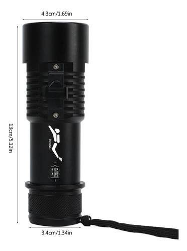 Luz De Mergulho Ipx8 Impermeável 1500lm Iluminação Amarela