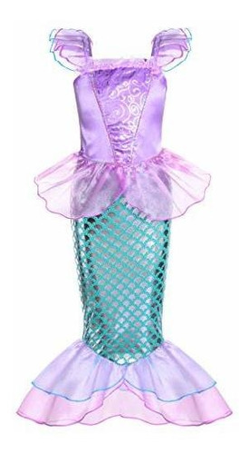 Disfraz De Sirena Para Niñas De 3 A 10 Años