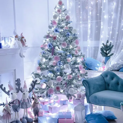 Extensión 100 Luces Led 7mtr Navidad Cable Verde Luz Blanco