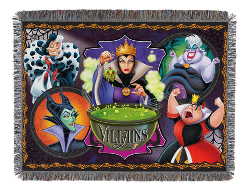 Disney-pixar Villains, Manta De Tapiz Tejida  Vile Villains 