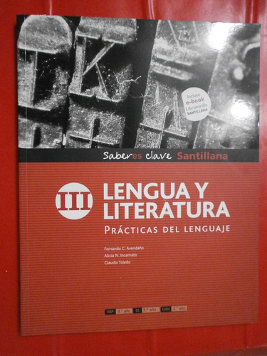 Lengua Y Literatura 3 Santillana Saberes Clave Sin Uso! Exc!