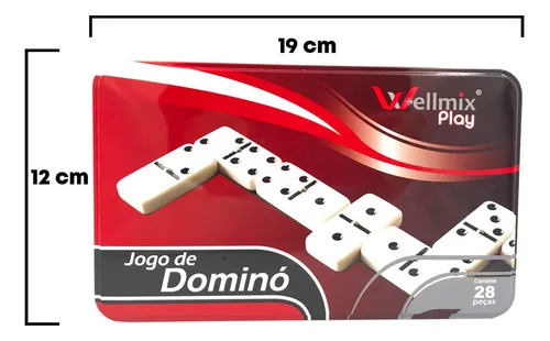 Jogo De Domino Profissional Com Estojo Rígido 28 Peças com o