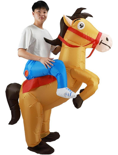 Disfraz Inflable Para Montar A Caballo, Accesorio Para
