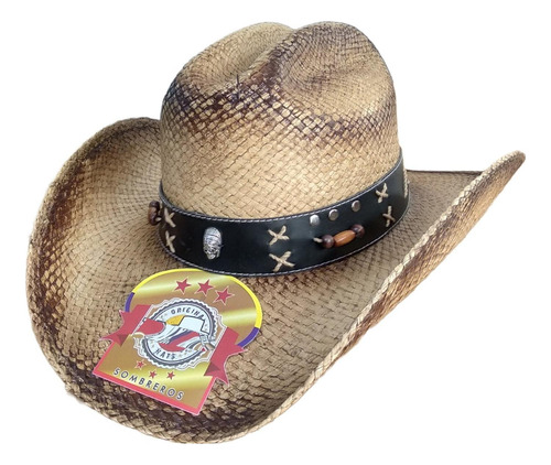 Sombrero Paja Panama Indiana Vaquero Rustico Llanero Vintage