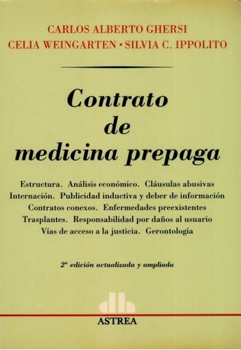 Libro Contrato De Medicina Prepaga