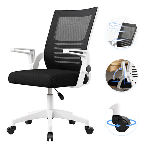 Silla De Oficina Ergonómica Con Reposabrazos Ajustables X2