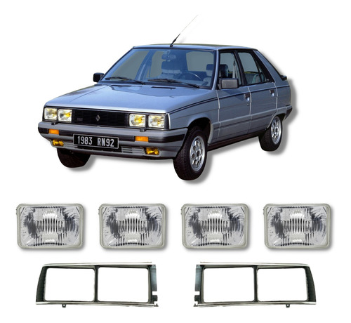 Juego Opticas Y Aros Renault 11 1983 1989 1990