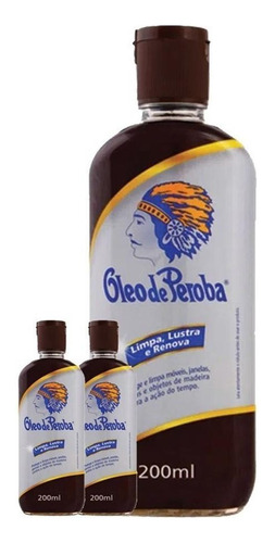 Óleo De Peroba 200ml Kit Com 3 Unidades