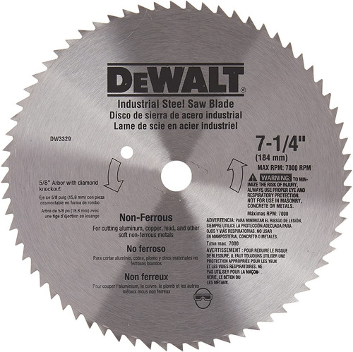 Dewalt Dw3329 Disco Sierra Acero Industrial Metales No Ferro