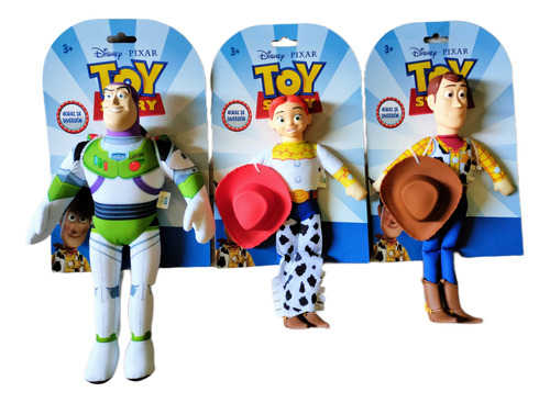  Set 3 Figuras Toy Story Woody+ Buzz+jessie  Peluche 35 Cms