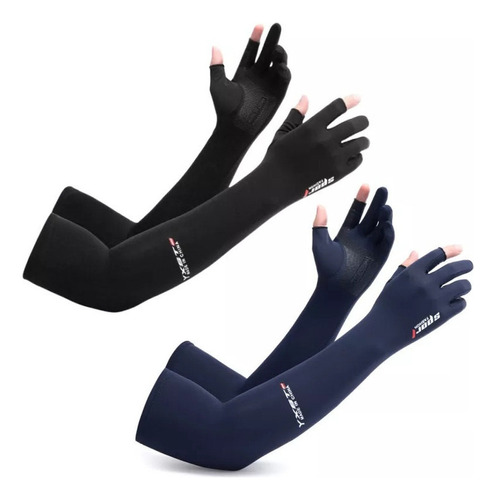 Guantes De Sol Largos Uv Para Hombre Guantes Conducción 2par