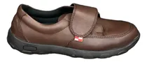 Comprar Zapatos Escolares De Cuero Con Abrojo Marrón Boating