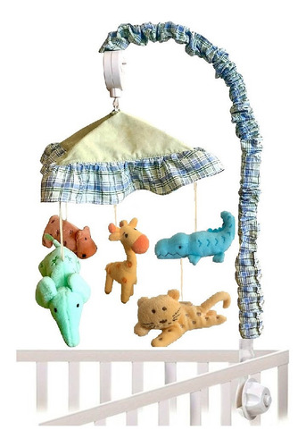 Imagen 2 de 7 de Movil Para Cuna Musical Y Con Sistema Giratorio De Peluches