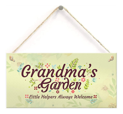 Placa Colgante Para Jardin Abuela Diseño Casa Verano Hogar X