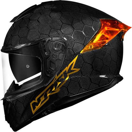 Capacete Norisk Viper Gt Snake Carbon Dourado Fxm Cor Preto/Dourado Tamanho do capacete 56