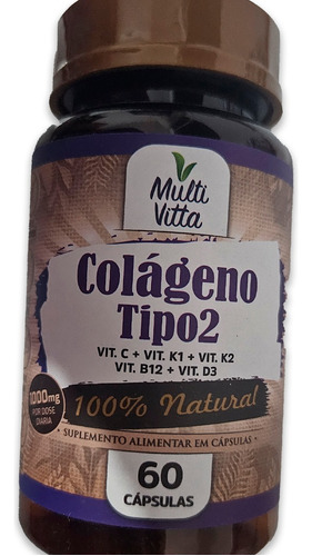 Colágeno Tipo 2 Multivitta 1000mg 60 Caps