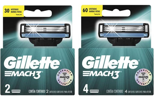 Repuestos Para Afeitar Gillette Mach3 Regular 6 U