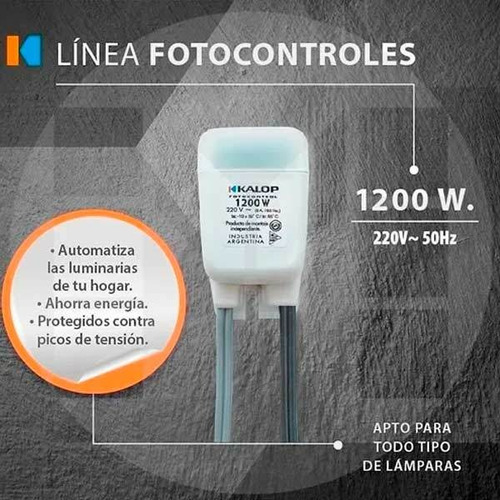 Fotocontrol Kalop Fotocelula 1200w Universal Apto Led Iram