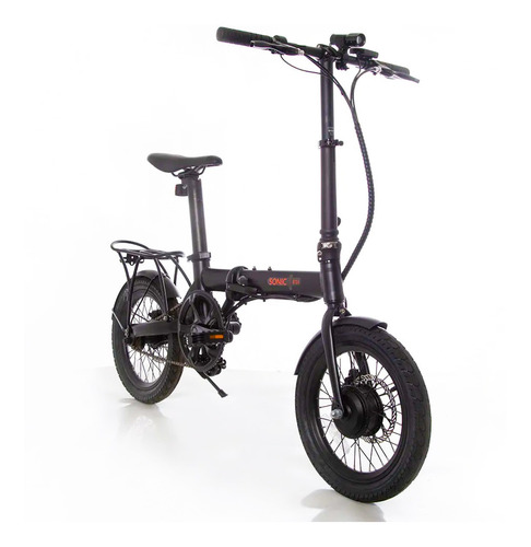 Imagem 2 de 5 de Bicicleta Elétrica Dobrável Egow Sonic Aro 16 - Black