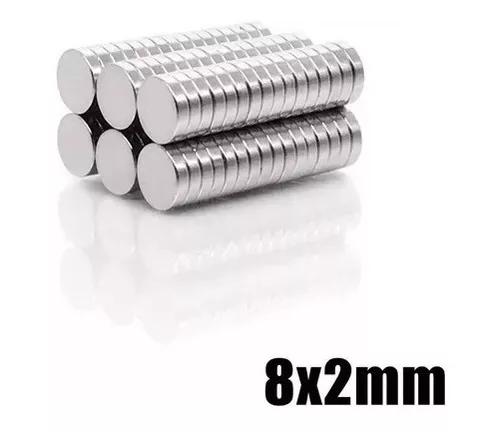 10 Imanes De Neodimio 9x3 Mm Ultra Potentes Niquelados