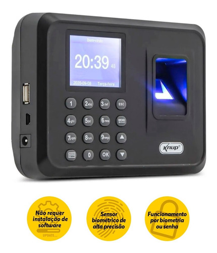 Máquina Ponto Relógio Biométrico Digital Eletrônico Empresa