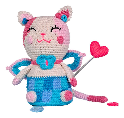 Peluche Gatita Hada Amigurumi Tejido Crochet