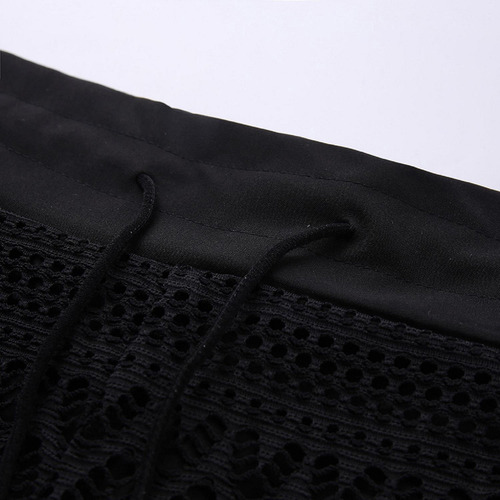 06 Pantalones Cortos De Encaje Negro For Mujer,