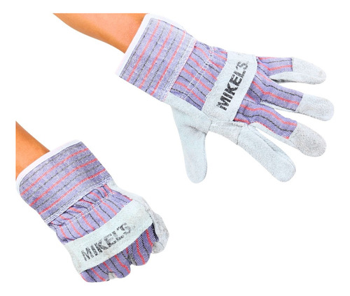 Guantes De Carnaza Con Loneta Mod Gcl-2 Mikels