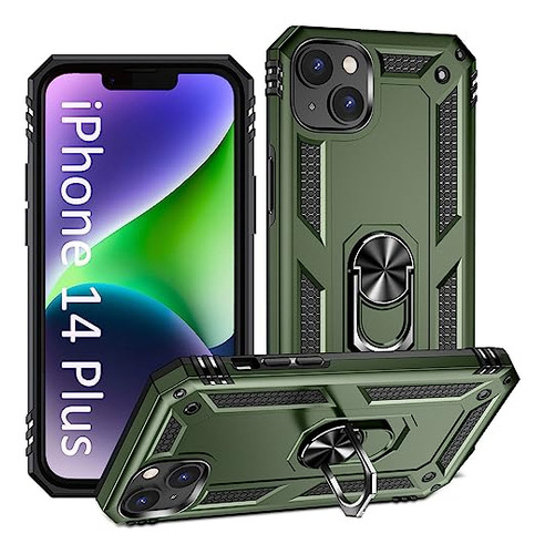 Funda Para iPhone 14 Plus Armyverde Uso Rudo