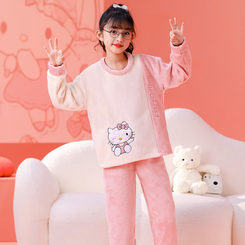 Traje De Franela De Dibujos Animados Para Niña De Otoño E In