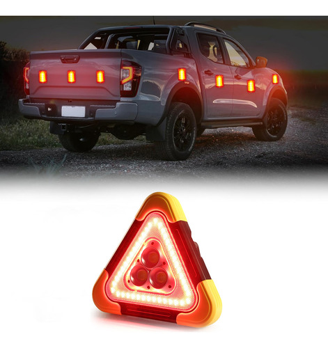 Kit Emergencia Auto Triángulo Led Seguridad De Advertencia