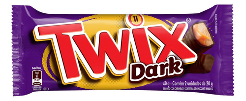 Bombom Dark Twix Pacote 40g 2 Unidades