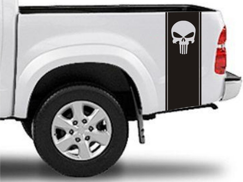 Imagen 5 de 5 de Franjas Laterales Camionetas 03 Punisher Graficastuning 00007