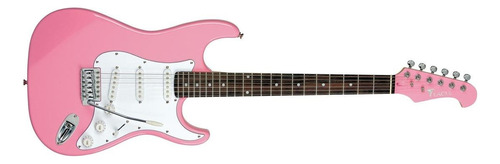 Guitarra elétrica Eagle STS 001 de  tília pink brilhante com diapasão de jacarandá