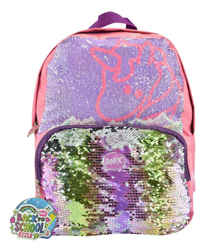 Mochila Onix Lentejuela Primaria 156684 Original Ruz