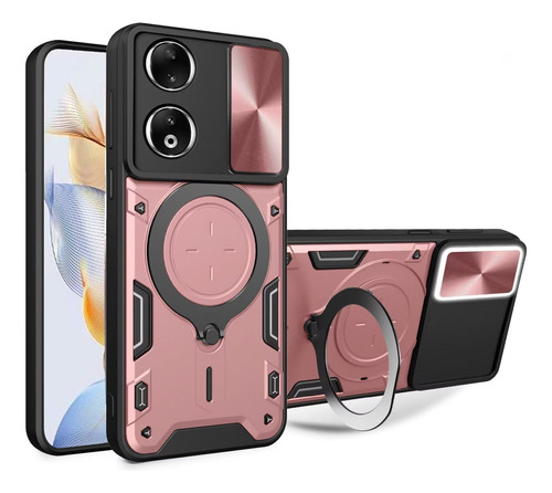 Aikukiki Funda P/ Honor X5 Plus 4g Soporte Anillo Oro Rosa