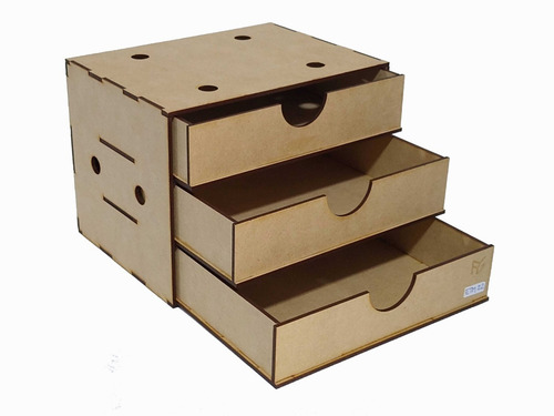 Imagen 4 de 10 de Nico Estacion Modular Trabajo Angosta Con 3 Cajones (etm 22)
