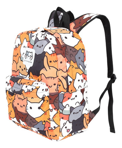 Mochila Con Estampado De Gato Lindo De Dibujos Animados