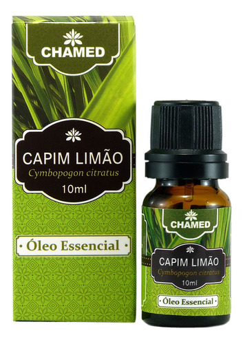 Óleo Essencial De Capim Limão Lemongrass 10ml Puro - Chamed