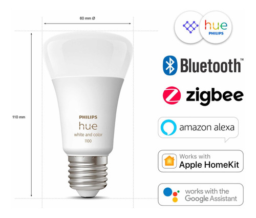 Imagen 4 de 9 de Philips Hue Colores 1.100 Lumenes Zigbee & Bt