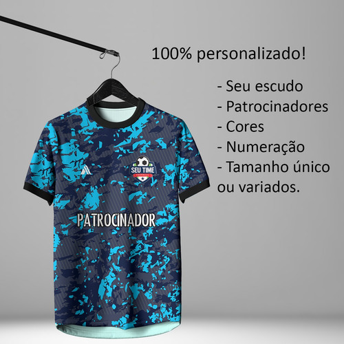 Kit Com 19 Camisas 100% Personalizadas Para Jogar Futebol