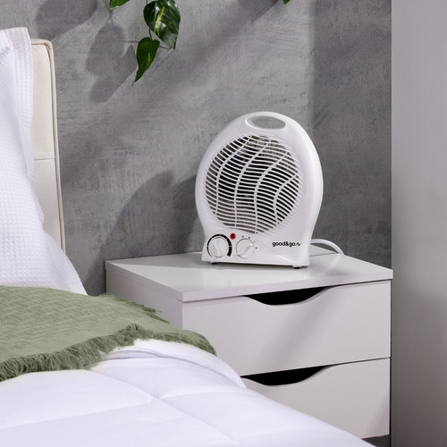Aquecedor Elétrico 127v Doméstico 1500w Portátil Good&go Cor Branco