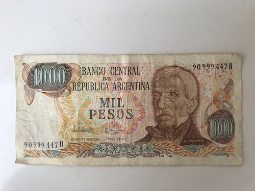 Billete 1000 Pesos Ley Don José De San Martín Series G