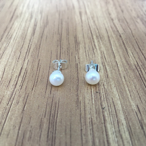 Imagen 3 de 10 de Broqueles Perla Natural 6mm Y Plata 925 Mujer/niña Agalea