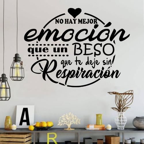 Vinil Decorativo Pared Frases Letras No Hay Mejor Emocion